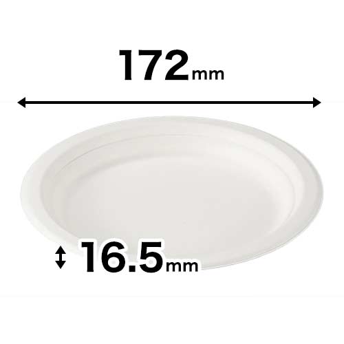 モールド丸皿7インチ (白) TM-P101