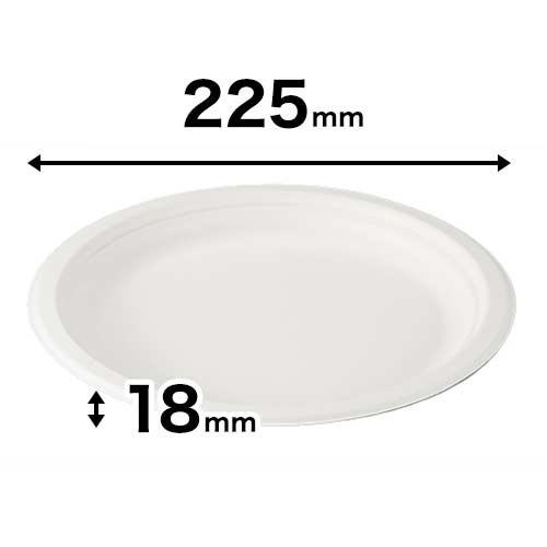 モールド丸皿9インチ (白) TM-P102