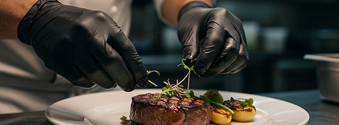 飲食店で使われる使い捨て手袋の種類とニトリル手袋・ポリ手袋の選び方キービジュアル