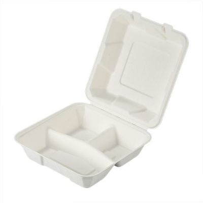 モールドランチボックス9x6インチ (白) TM-B102 | 食品包材