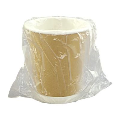 [在庫終了次第終売] 紙コップ8オンス(240ml)<br>DWカップ(エンボス無)クラフト(個包装） 25入