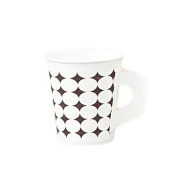 7オンス(210ml)<br> 紙カップ ブラウンオーバル 手付 2400入
