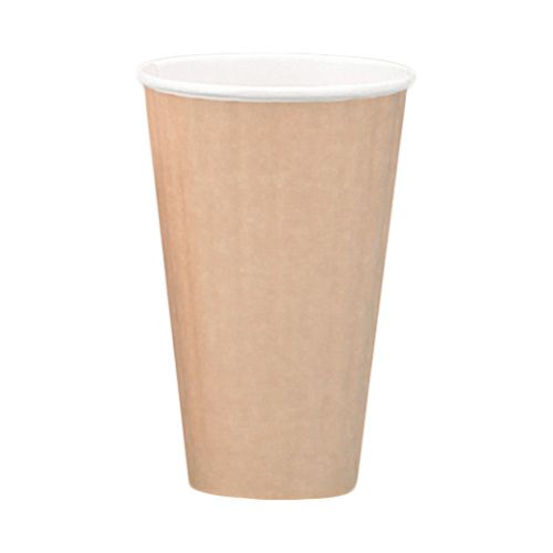 16オンスDWカップ (クラフト) (90口径)(PLAラミ)【02626】 | 食品包材