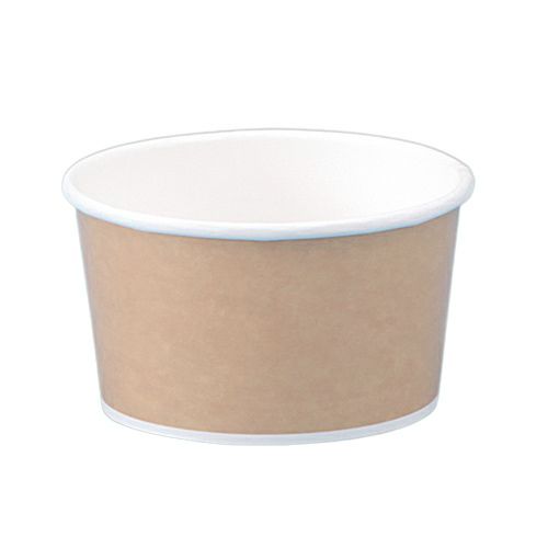 12オンス アイス&スープカップ (クラフト風)(PLAラミ)【02620B】