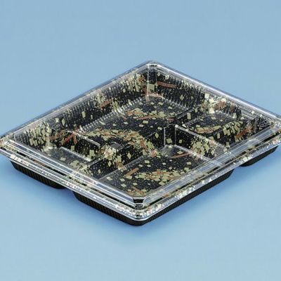 松花堂-204(金流)　本体・蓋セット 400入