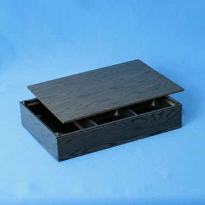 ワン折重90×60 J-5黒焼杉 共フタセット(縁・底・共フタ)