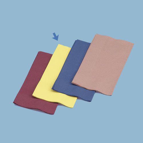 2P8ツ折りカラーナフキン(レモン)