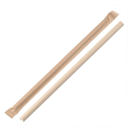 紙ストレートストロー紙完封(ALL KRAFT)φ8x210mm