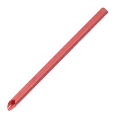 タピオカストロー(赤)斜めカット バラ 12φx210mm