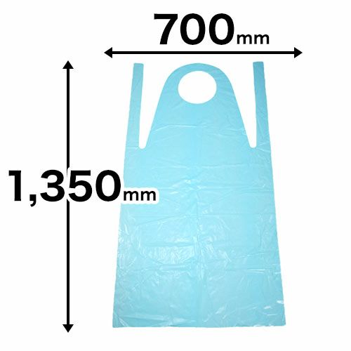 ポリエプロン (ブルー) M