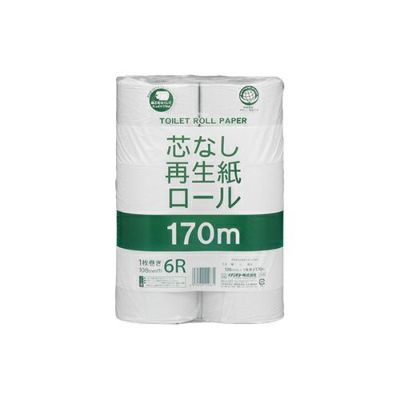 業務用トイレットペーパー 170m6R 芯なし (シングル)【190925】 | 食品