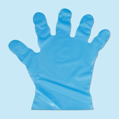 フィンガーフィット手袋(ブルー) M【01519】