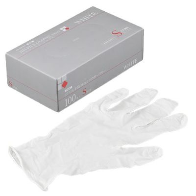 N600 ニトリル手袋 PRIME 粉無 WHITE (S)