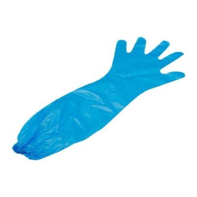 N360 ポリ手袋ロング BLUE