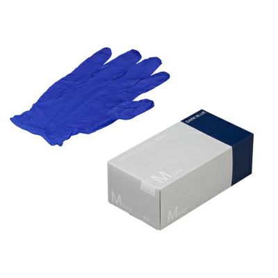 使い捨て手袋 ニトリル手袋 Mサイズ パウダーフリー N415 DARK BLUE (M
