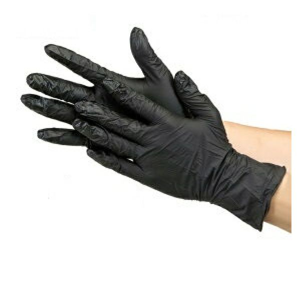 N460 ニトリル手袋 粉無 BLACK (L)