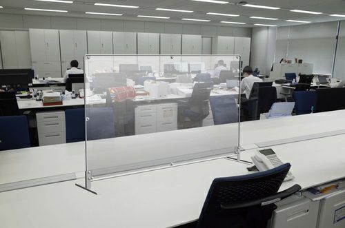 飛沫防止パーテーション オフィスデスクフレームタイプ＿Ｗ１２００