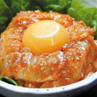 ⑧かね徳）黄金カレイ縁側ユッケ風500g