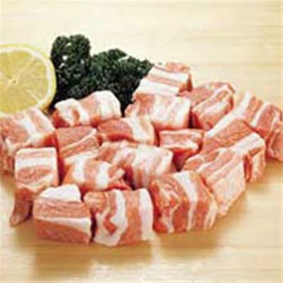 ⑧輸入）豚バラ肉角切り500g