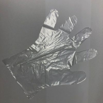 ポリエチレン手袋　LDグローブ　エンボス（透明）L