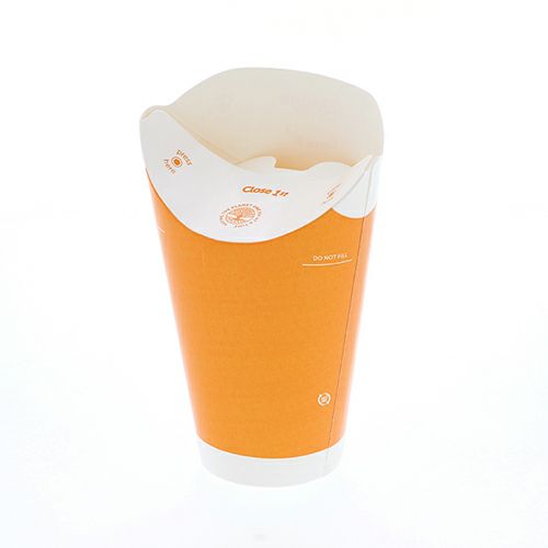  HEIKO バタフライカップ 12オンス コールド シングル オレンジ 800入　紙コップ・紙カップ