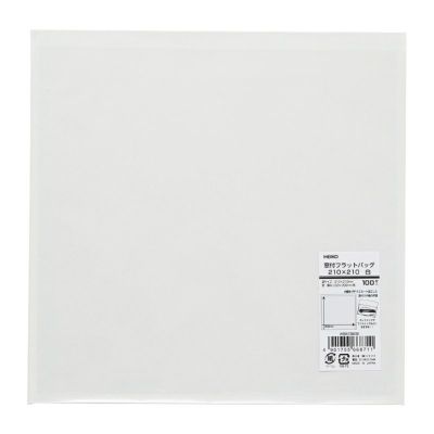 HEIKO 惣菜袋 窓付フラットバッグ 210×210 白 500入