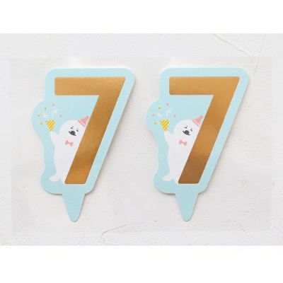 cotta バースデー数字ピック どうぶつ 7(2片) 10入