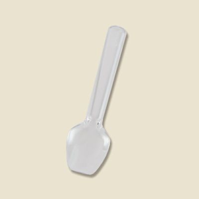 HEIKO プラスチックスプーン 8cm 個包装 透明  100本×10袋