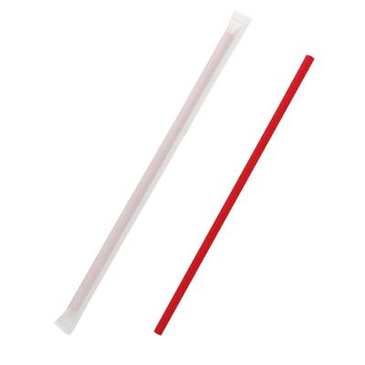 HEIKO ストレートストロー 6×21 赤 単袋 200本×30袋 | 食品包材｜食材
