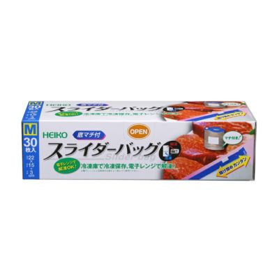 HEIKO フリーザーバッグ スライダー式 M 底マチ付  30枚×24箱