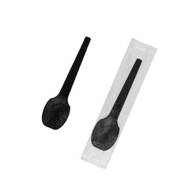 HEIKO プラスチックスプーン 10cm 個包装 黒 5000本