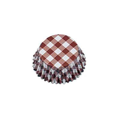 丸チョコカップ 丸9003(茶チェック) 2000入