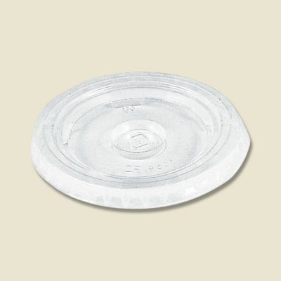 HEIKO プラスチックカップ 平蓋 口径80mm C穴付 透明 1000個
