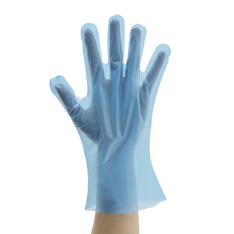 ポリ手袋 青