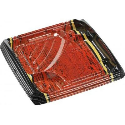 MSD竹皿膳22－22－1 ノーブル赤黒 400入 | 食品包材｜食材の