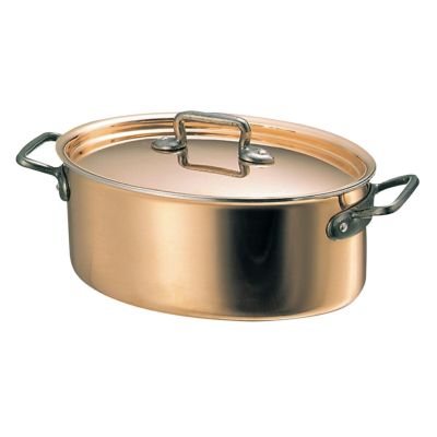 フランス製 銅鍋 28cm 内側ステンレス 銅蓋付マトファー・ブウジャ