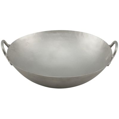 チタン 打出 中華両手鍋 36cm 窒化加工ナシ《チタニアファクトリー》