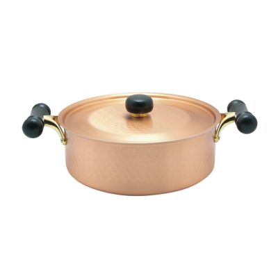 銅IHアンティック 浅型鍋 IH-104 24cm