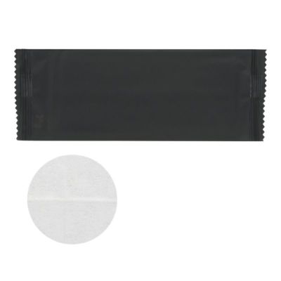 HEIKO 不織布おしぼり 平 180mm×210mm 黒フィルム 2400入
