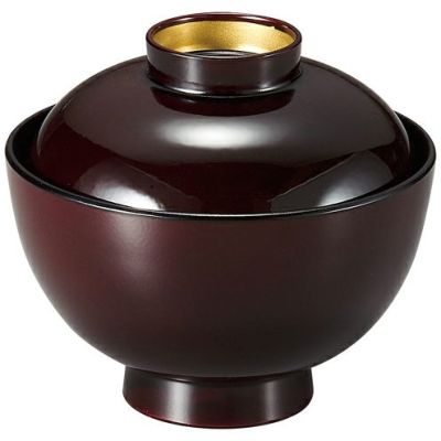 【食洗機対応】和越前椀　溜高台内金（内黒）　37001740