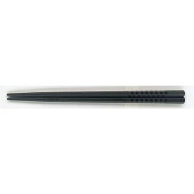 【食洗機対応】ＧーＰＥＴ　225チェック（市松）六角箸　黒（塗装なし）　90043650
