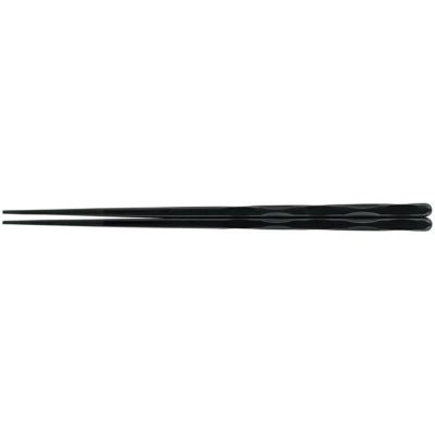 【食洗機対応】ＳＰＳ22.7cm新面彫箸　黒（塗装なし）　90022880
