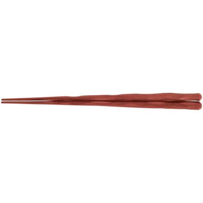 【食洗機対応】ＳＰＳ24cm六角一刀彫箸　茶（塗装なし）　90023161