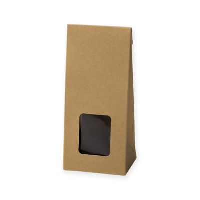 HEIKO 箱 ギフトボックス クラフトギフトBOX 窓付角底S 100入