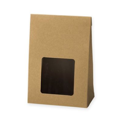 HEIKO 箱 ギフトボックス クラフトギフトBOX 窓付角底M 100入