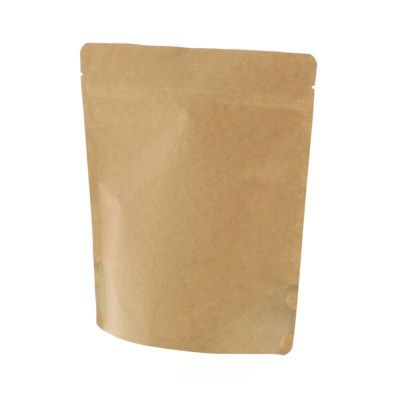 HEIKO チャック付スタンド袋 BP14-22 クラフト 窓付き 1000入 | 食品包