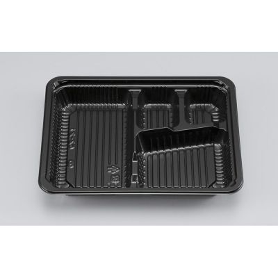 使い捨て容器 弁当容器 テイクアウト容器 Z-256 BS黒 透明蓋付セット